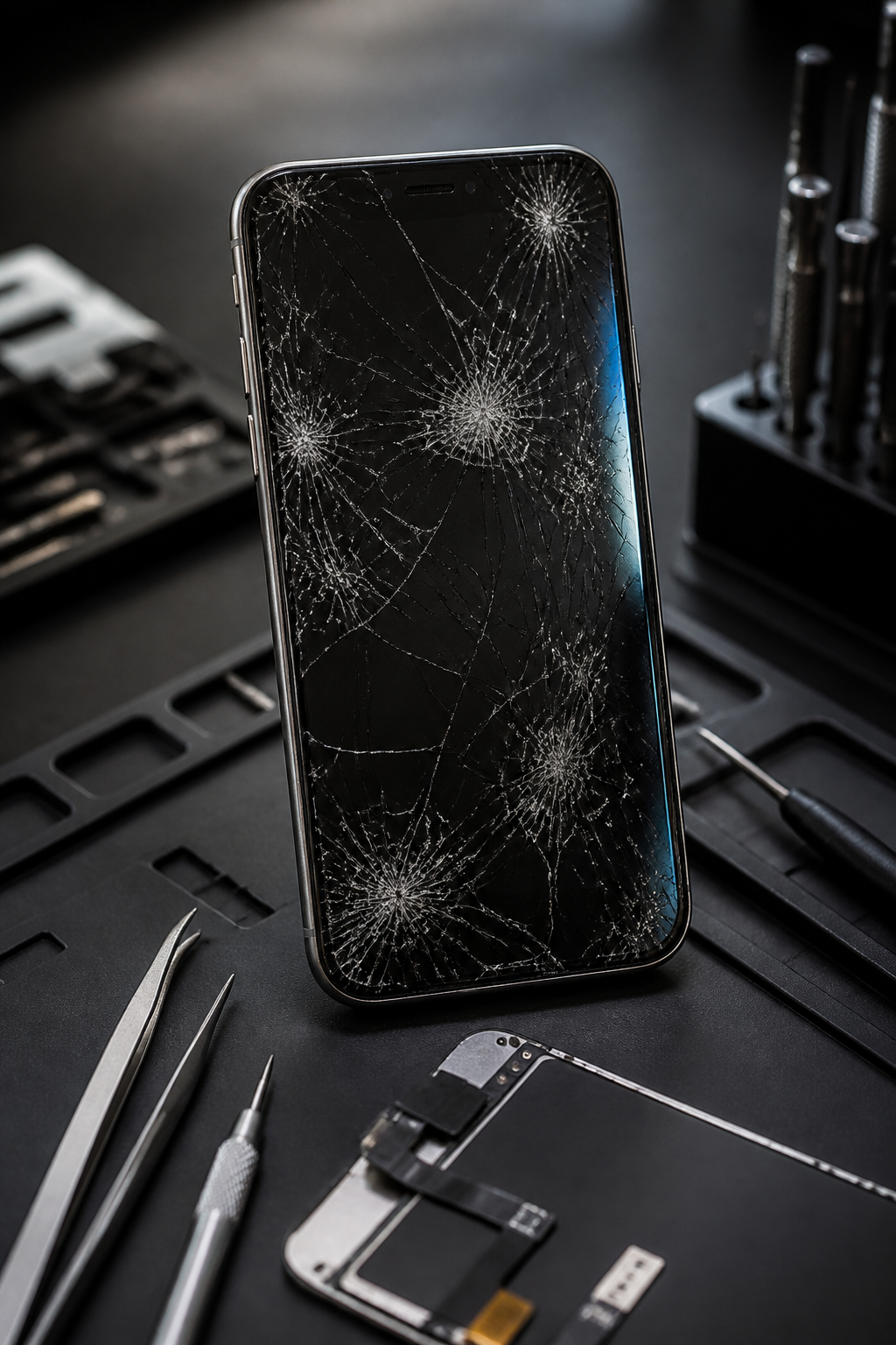 Representative service photograph of smartphone display replacement