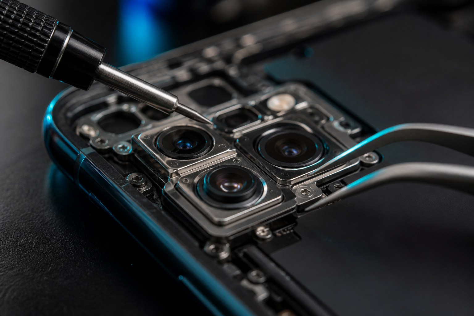 Representative service photograph of smartphone camera repair