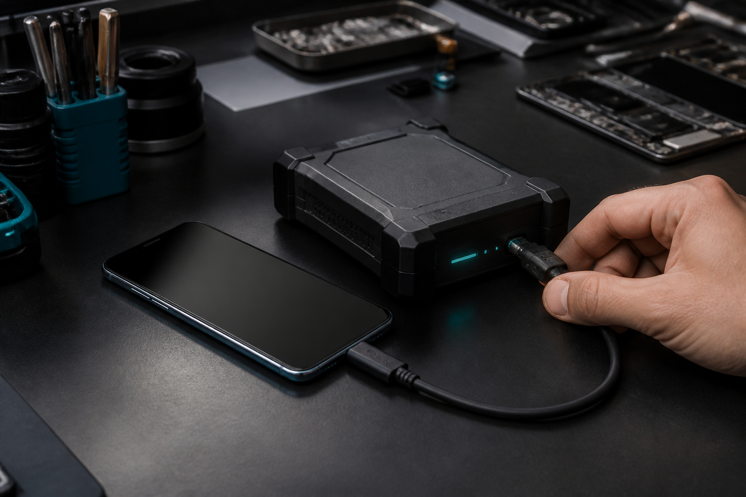 Representative service photograph of smartphone data recovery
